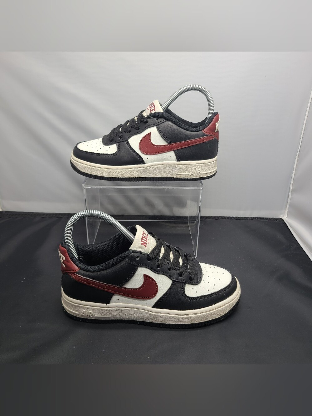Nike Air Force 1 Black/Dark Team Red (FZ4351 001) kids size 3Y